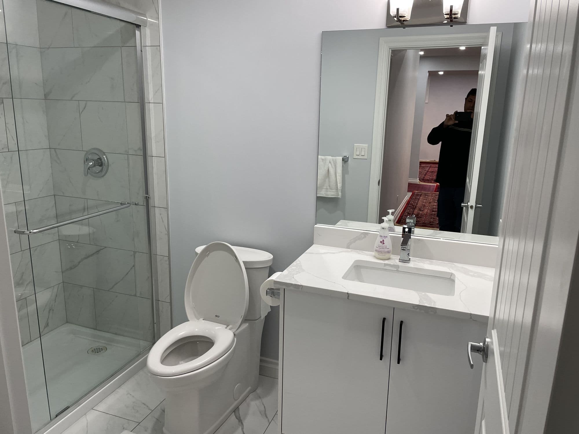 Custom bathroom with premium fixtures