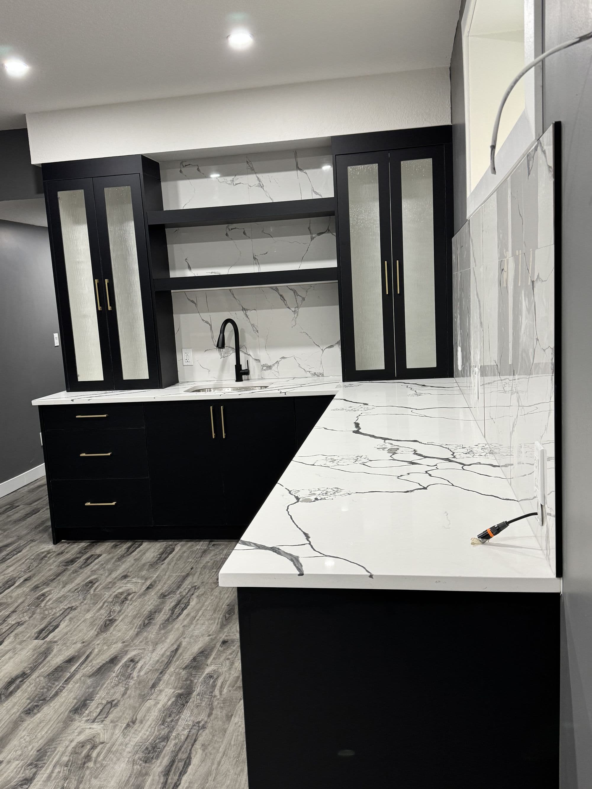Modern kitchen renovation with custom cabinetry