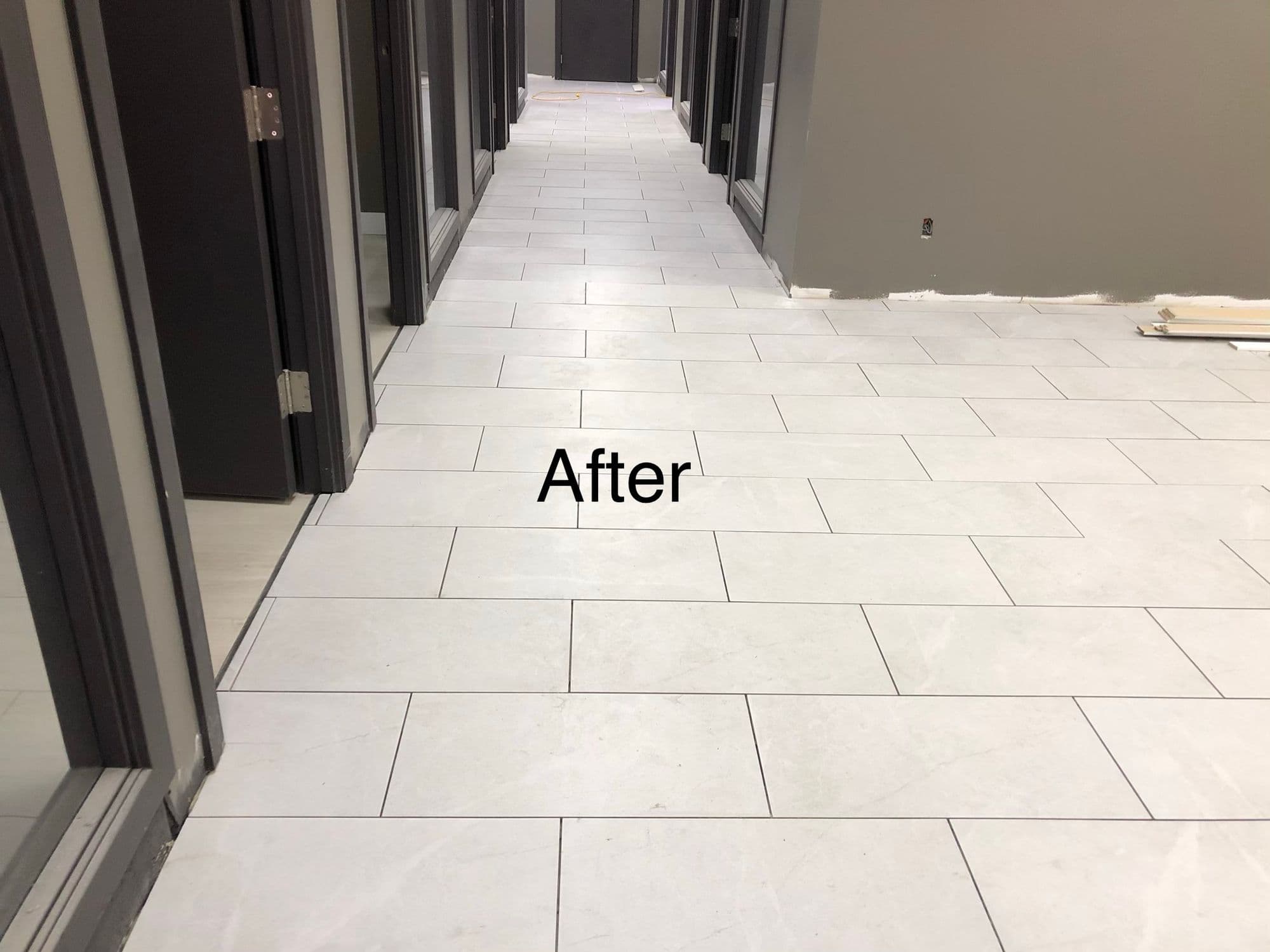 Bathroom floor tiling